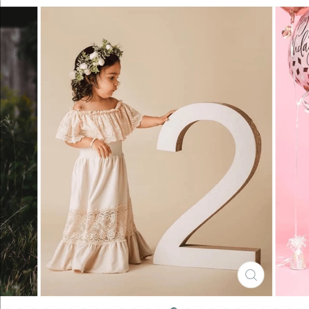 Bailey’s Blossoms 2T CLARA COTTON & LACE FLUTTER MAXI DRESS - VANILLA CREAM